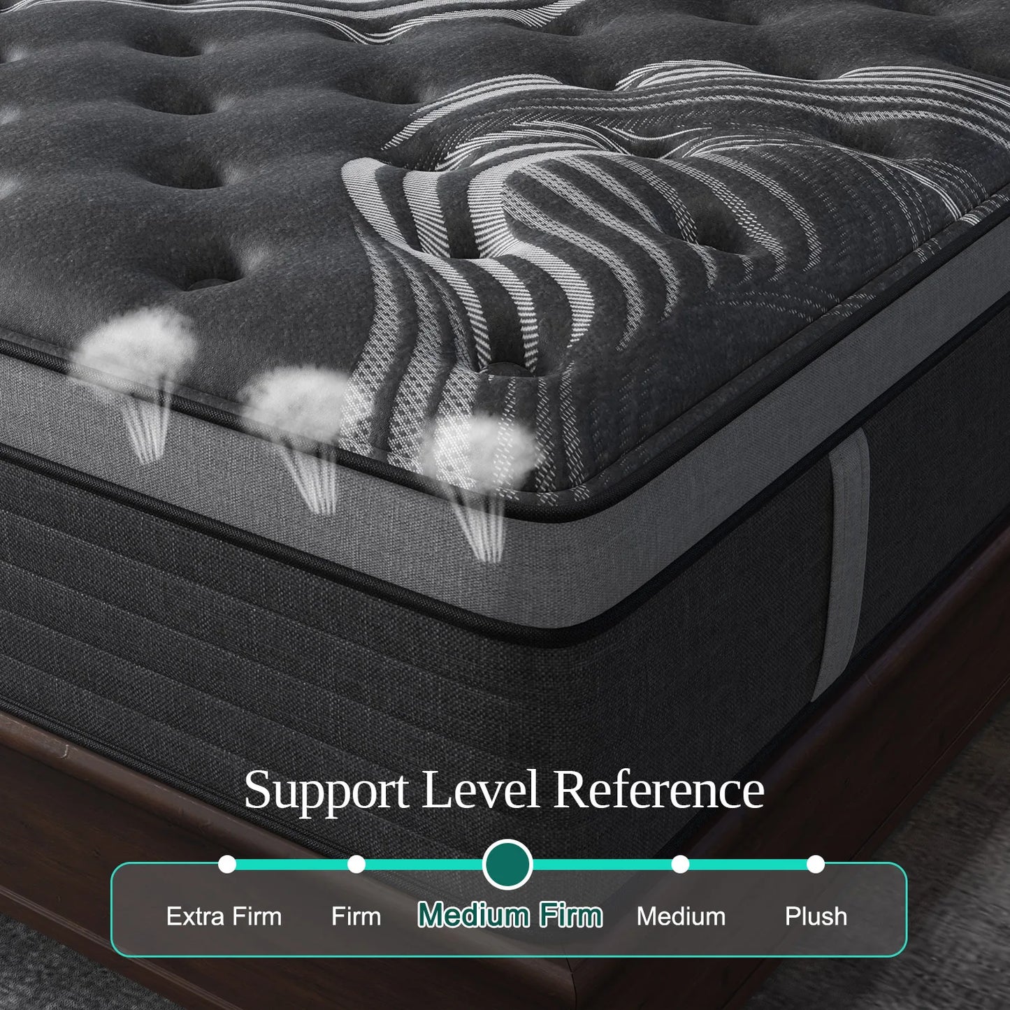 Gel Memory Foam Hybrid Pocket Spring Mattress Medium Firm