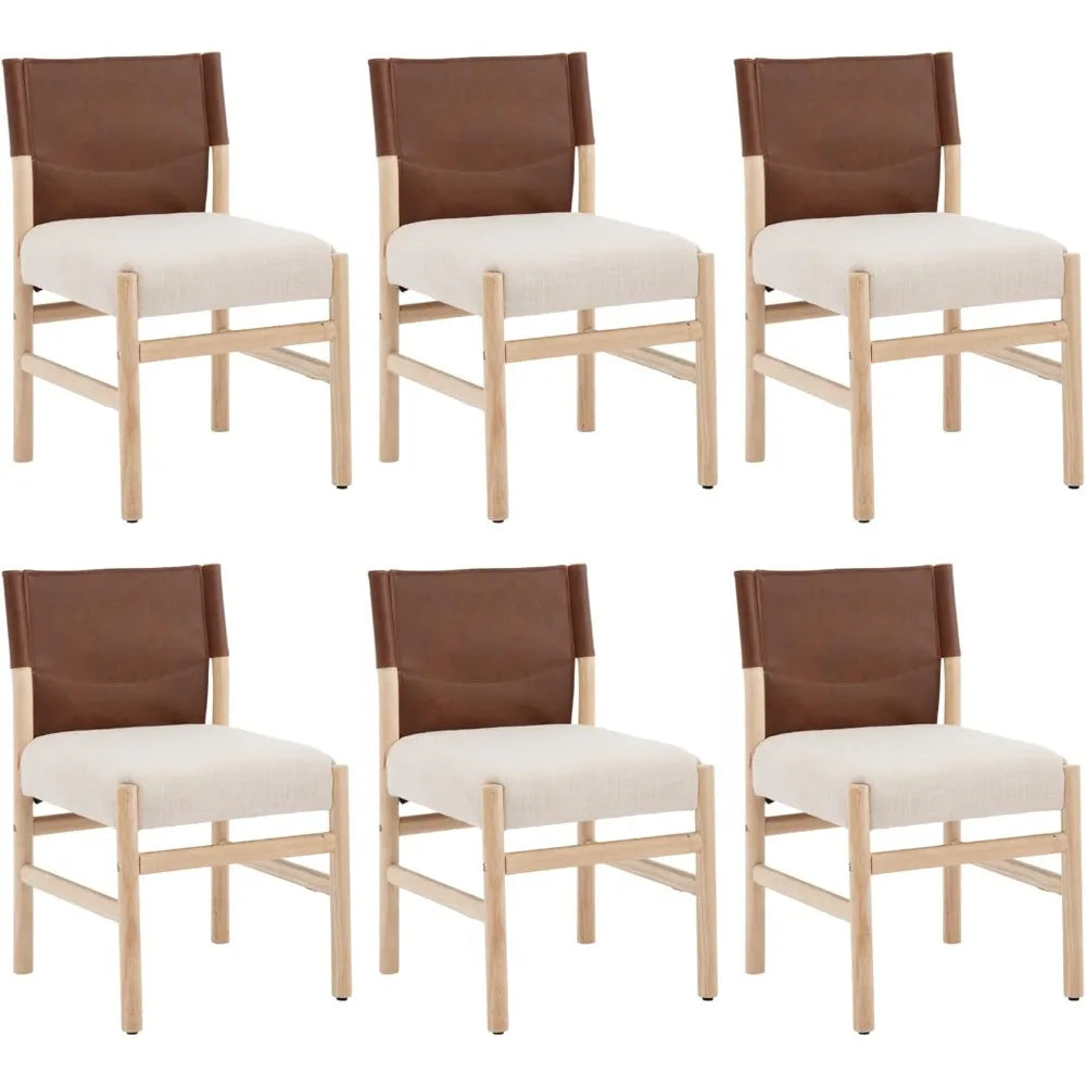 Modern Farmhouse Dining Chairs Set Of 6 Upholstered Leather