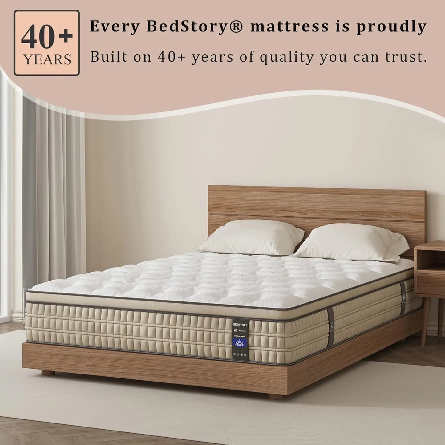 BedStory 12" Hybrid Gel Memory Foam Mattress, Full/Queen/King