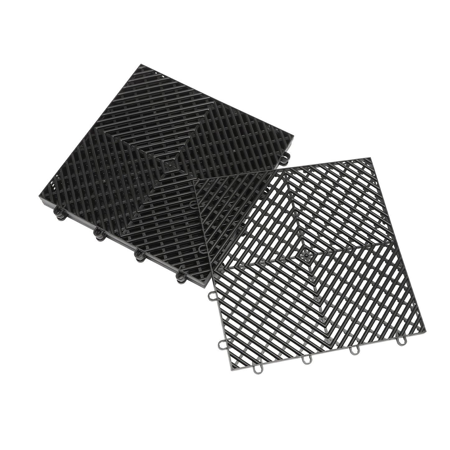 55 Pcs Black Interlocking Drainage Tiles 12x12 Non Slip Deck