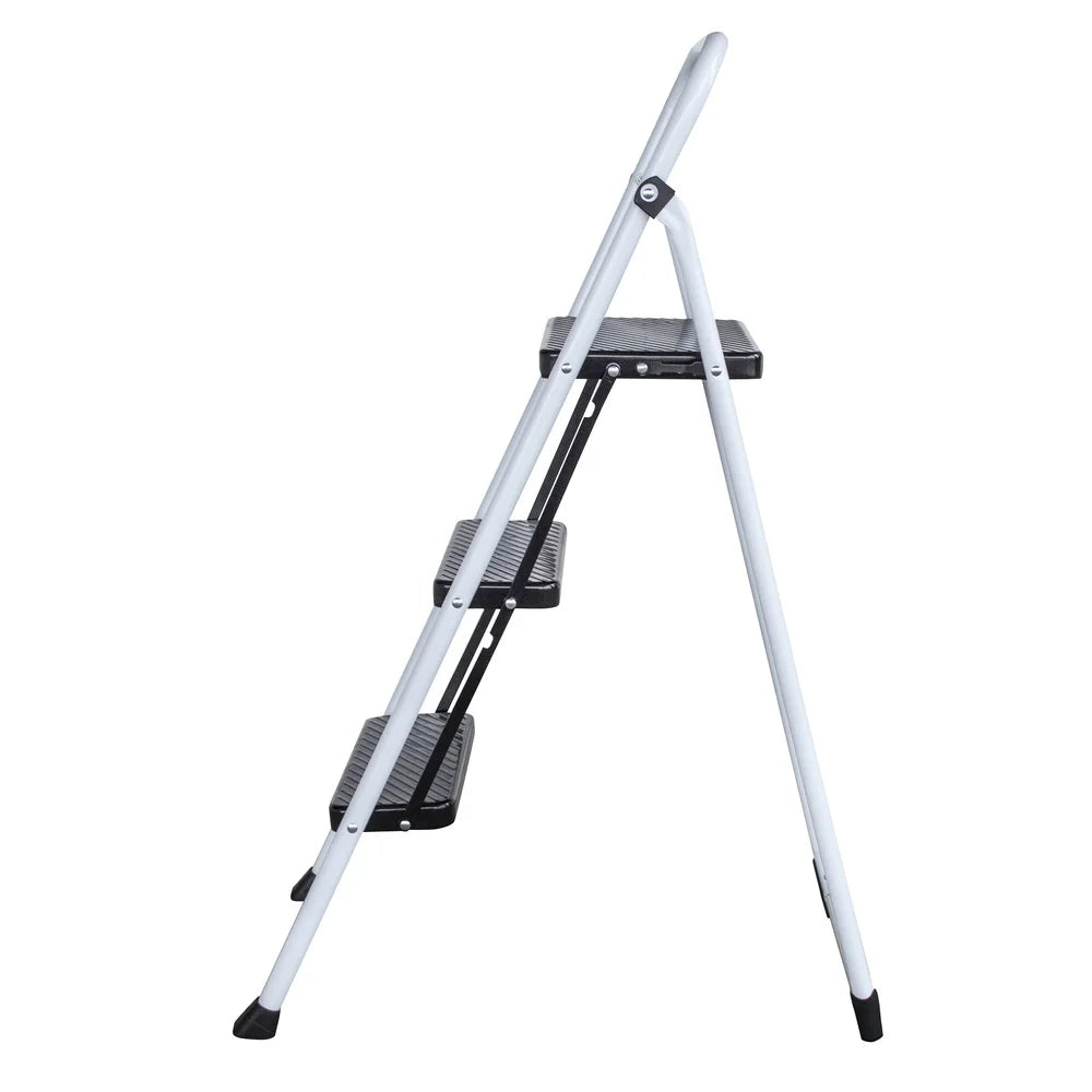 Three Step Folding Utility Ladder Non Slip For Home