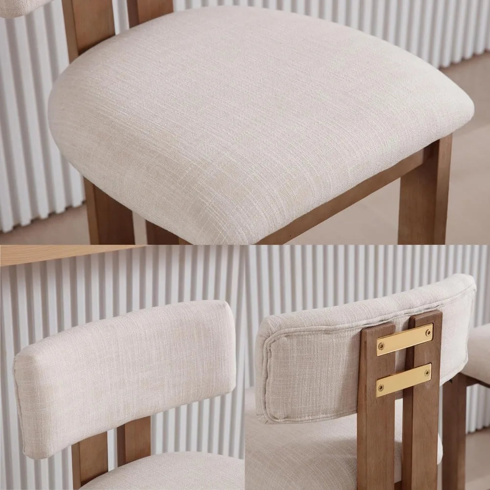 26" Counter Stools, Set of 2, Modern Farmhouse Linen