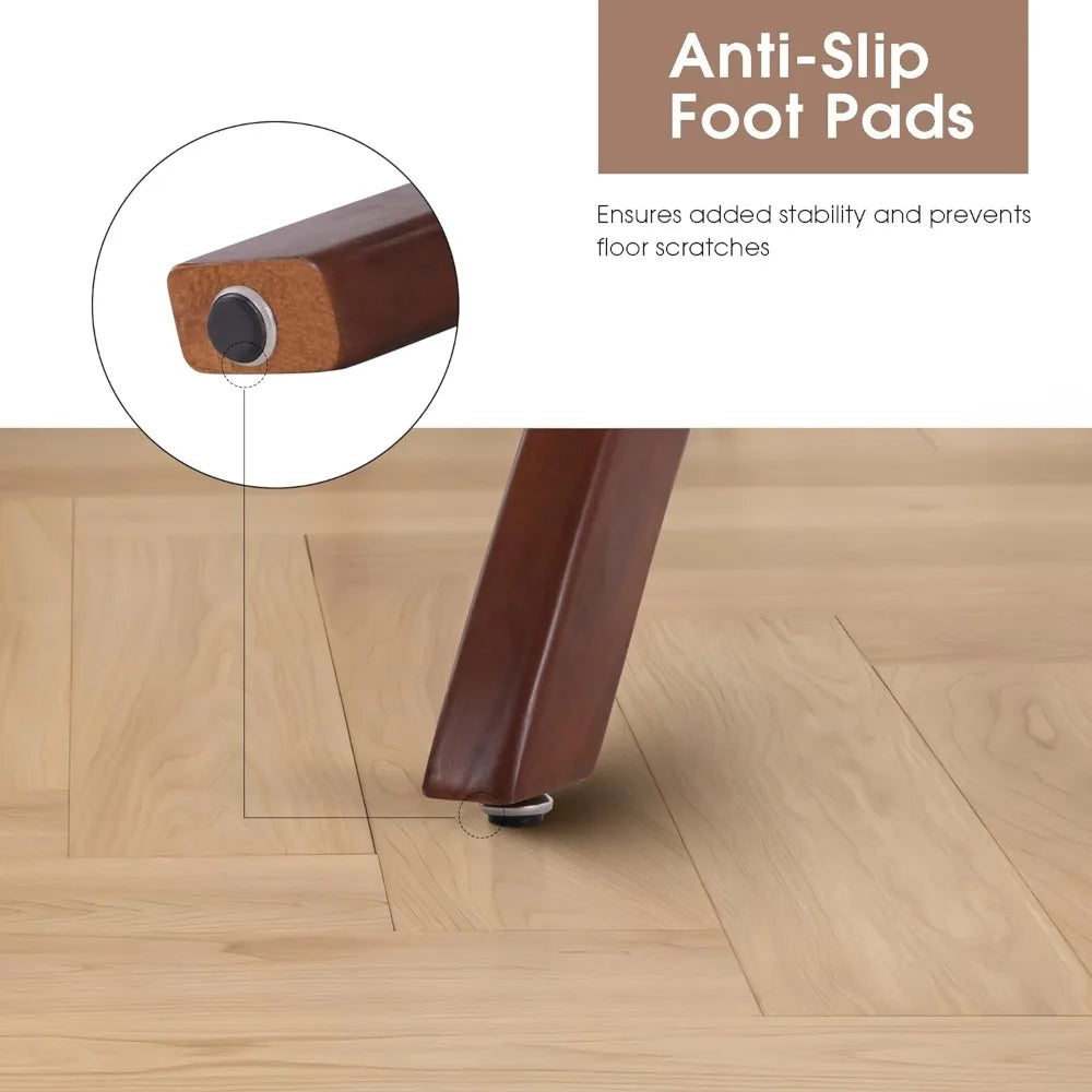 Glass Dining Table For 2 - 4 With Wood Legs Modern