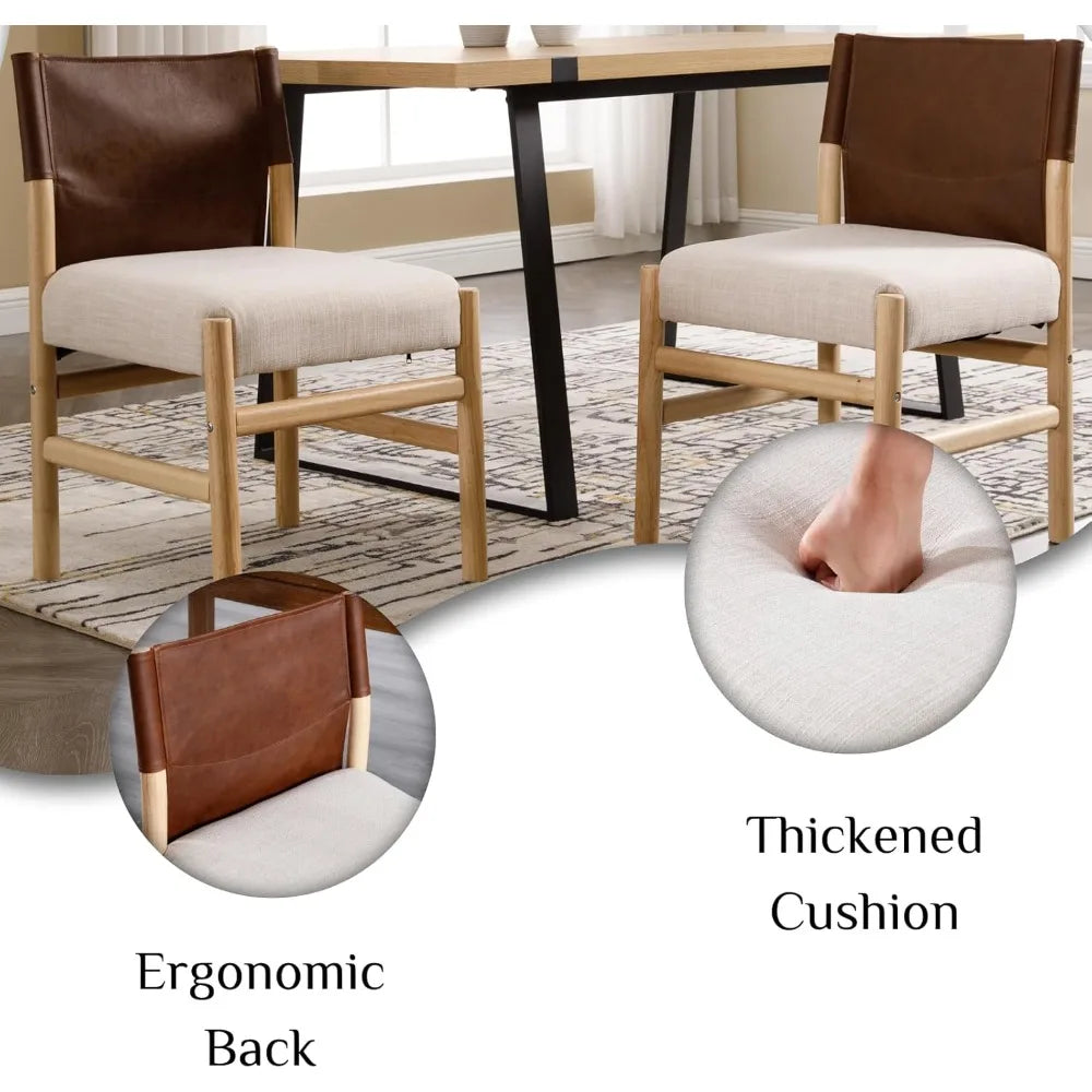 Modern Farmhouse Dining Chairs Set Of 6 Upholstered Leather