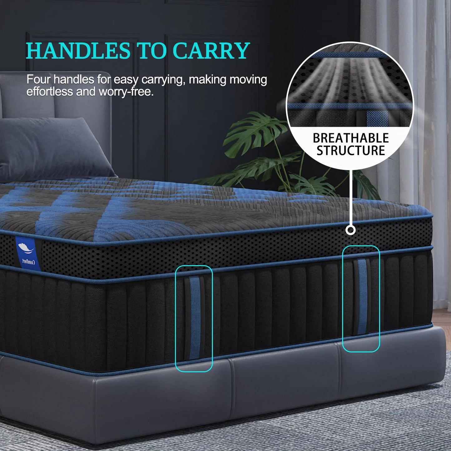 12" Gel Memory Foam Hybrid Pocket Spring Mattress Box