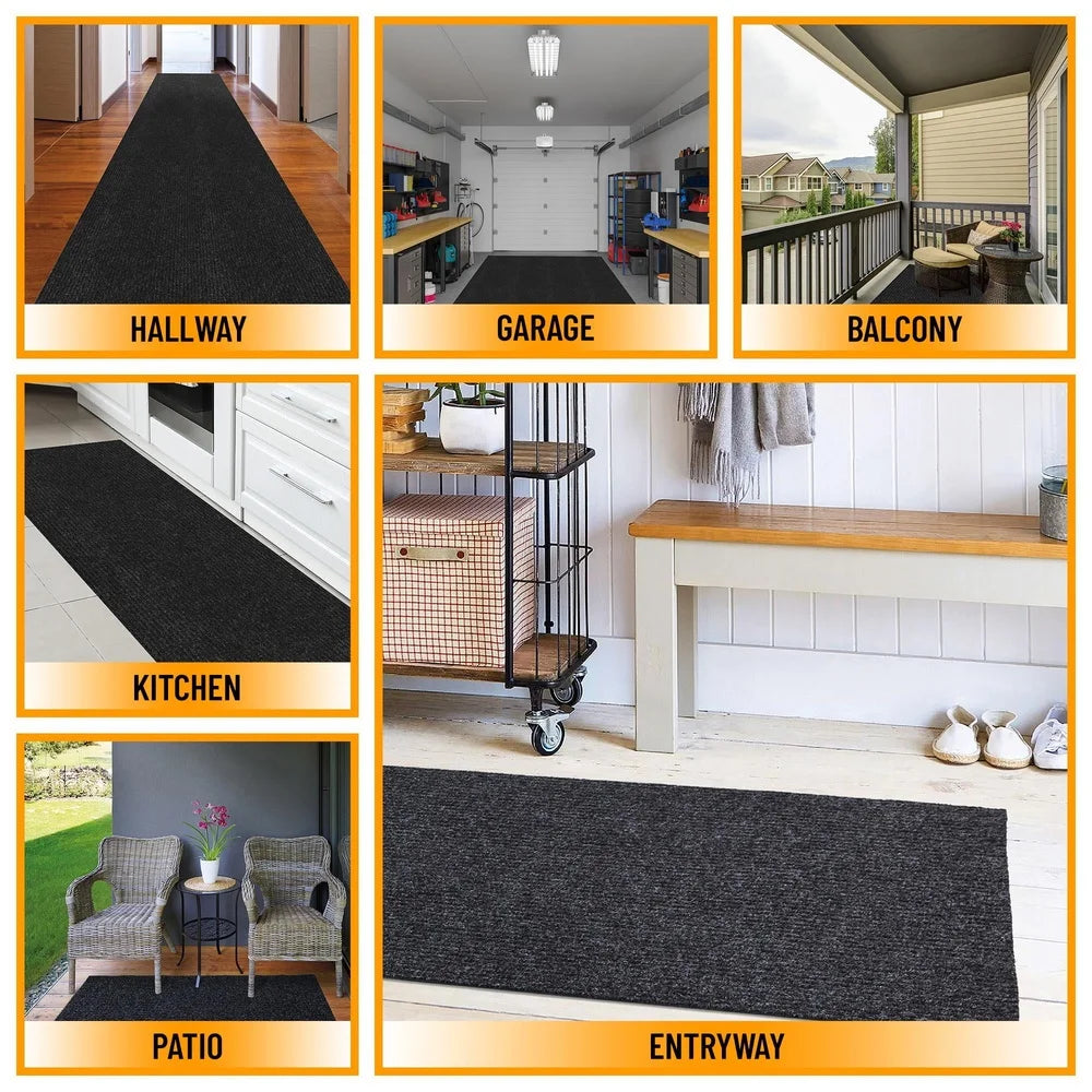 Outdoor Utility Runner Rug With Non Slip PVC Backing