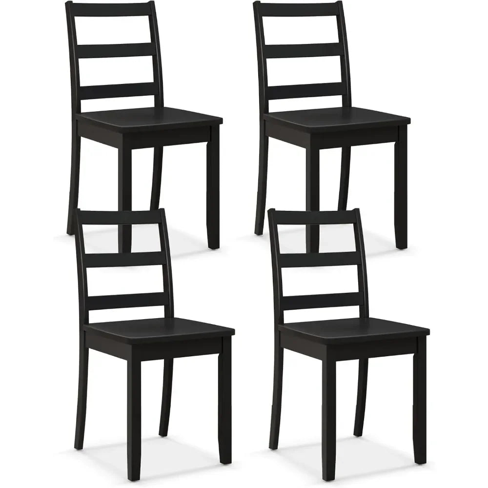 Wood Dining Chairs Set Of 4 With Rubber Wood Legs Non Slip