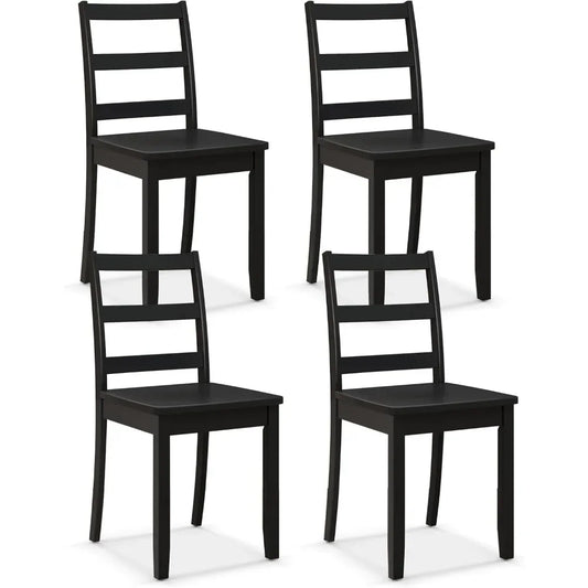 Wood Dining Chairs Set Of 4 With Rubber Wood Legs Non Slip